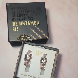 Rose Gold Geometric Crystal Drop Earrings - Be Untamed